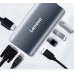 Lenovo type-c dock LX0808 adapter HDMI/VGA/ gigabit port adapter cable interface USB3.0 HUB